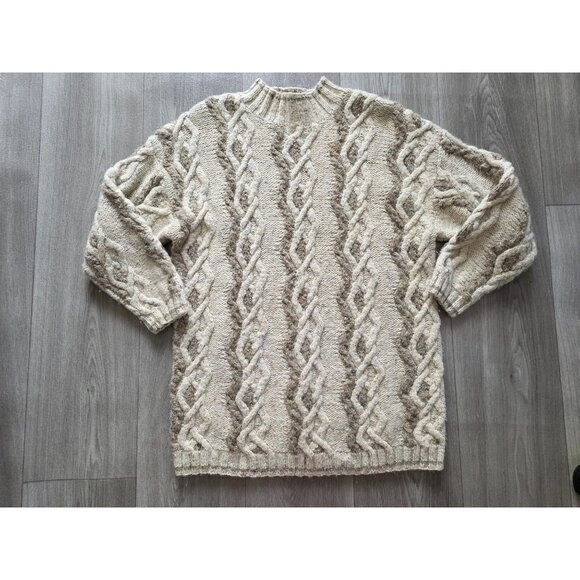 Vintage Moda International Cable Knit Wool Sweater - Picture 5 of 8